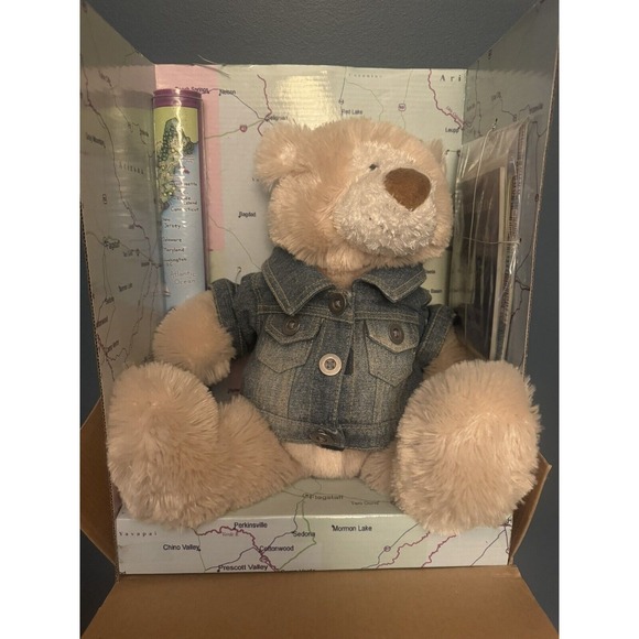 Gund Other - Gund Plush Everywhere Bear Travel Set RARE Kids Teddy Bear Passport Map‎ Etc